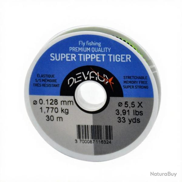 Fils nylon DEVAUX Super Tippet Tiger (30 m) 8X - 0,084 mm
