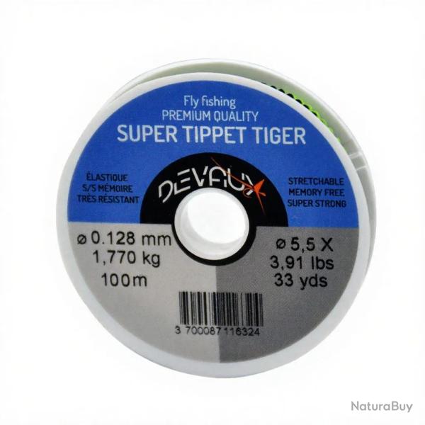 Fils nylon DEVAUX Super Tippet Tiger (100 m) 6X - 0,117 mm