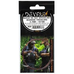 Bas de ligne DEVAUX Queue de rat Speedlast marron tricolore 2,70 m 12/100