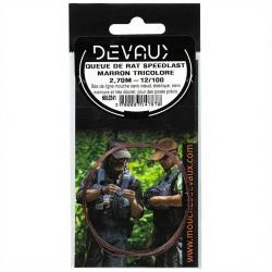 Bas de ligne DEVAUX Queue de rat Speedlast marron tricolore 2,70 m 12/100