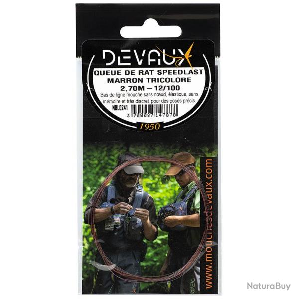 Bas de ligne DEVAUX Queue de rat Speedlast marron tricolore 2,70 m 16/100