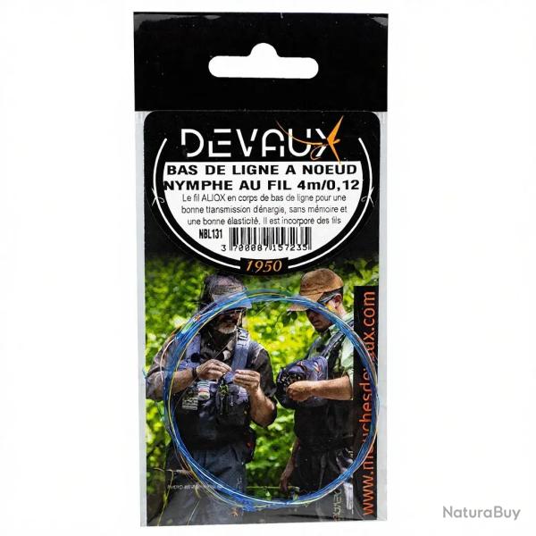 Bas de ligne DEVAUX � noeuds nymphe au fil 4m 10/100