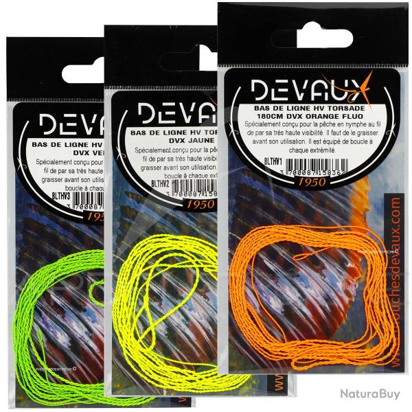 Bas de ligne DEVAUX Torsad� 1,80 m vert fluo
