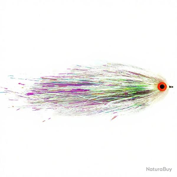 Mouche FutureFly Brochet Predator flash blanc H4/0
