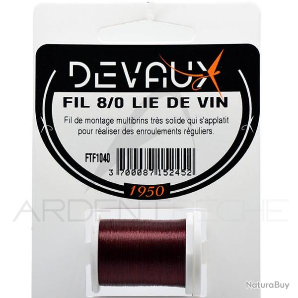 Fils de montage DEVAUX 8/0 Lie de vin
