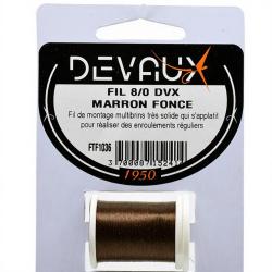 Fils de montage DEVAUX 8/0 marron fonc&eacute;