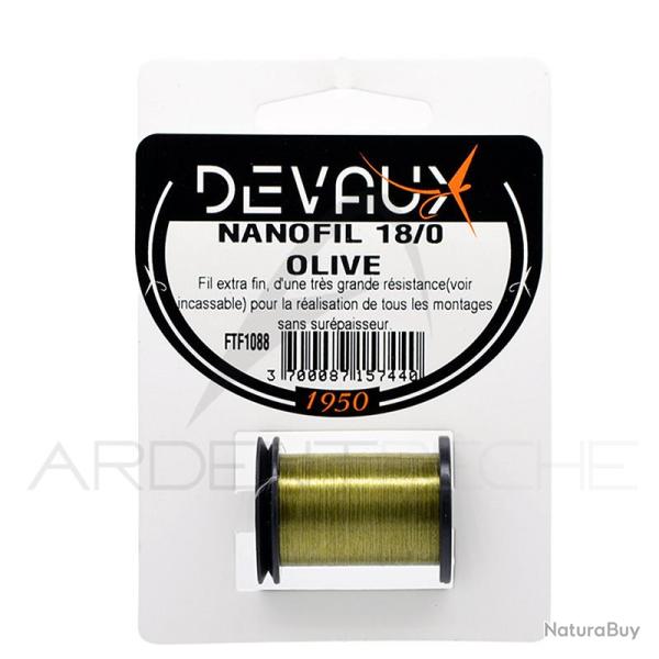 Fils de montage DEVAUX Nanofil 18/0 Olive