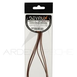 Lancettes de coq DEVAUX Top qualit&eacute; Coachman brown