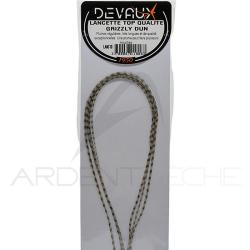 Lancettes de coq DEVAUX Top qualit&eacute; Grizzly dun