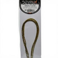Lancettes de coq DEVAUX Top qualit&eacute; Grizzly olive