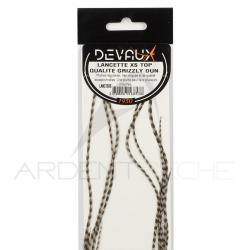 Lancettes de coq DEVAUX XS Top qualit&eacute; Grizzly dun