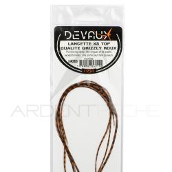 Lancettes de coq DEVAUX XS Top qualit&eacute; Grizzly roux