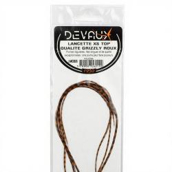 Lancettes de coq DEVAUX XS Top qualit&eacute; Grizzly roux