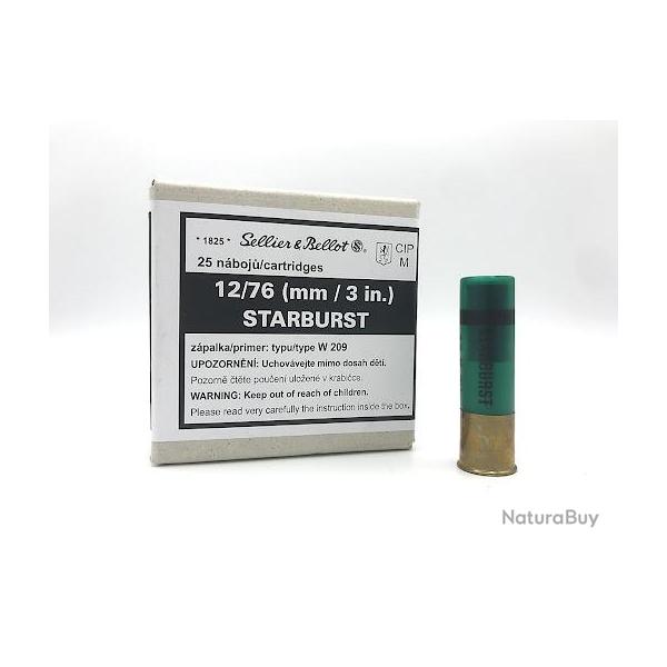 CARTOUCHE SELLIER & BELLOT STARBURST - CALIBRE 12/76 X 25 cartouches