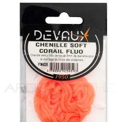 Chenille DEVAUX soft Corail fluo