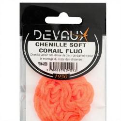 Chenille DEVAUX soft Corail fluo