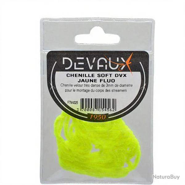Chenille DEVAUX soft jaune fluo