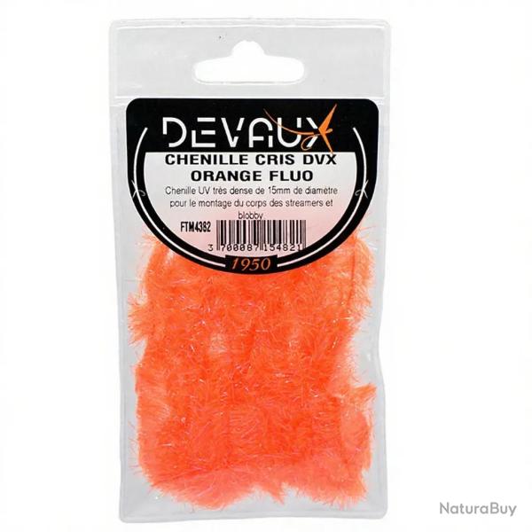 Chenille DEVAUX Cris orange fluo