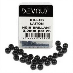 Bille Laiton DEVAUX noir brillant 1,5 mm