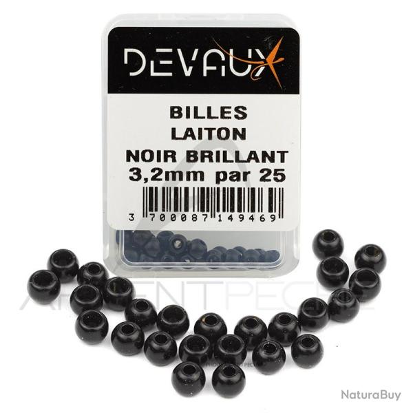 Bille Laiton DEVAUX noir brillant 2,8 mm