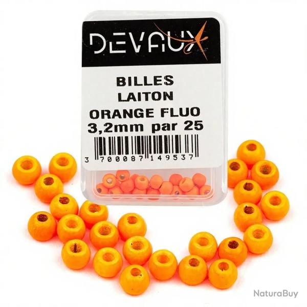 Bille Laiton DEVAUX orange fluo 3,2 mm