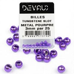 Bille Tungst&egrave;ne SLOT DEVAUX m&eacute;tal pourpre 3 mm