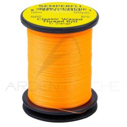 Fils de montage Semperfli Classic waxed thread 110 m 6/0 Fluo orange