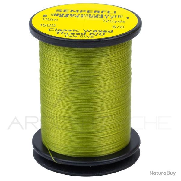 Fils de montage Semperfli Classic waxed thread 110 m 6/0 Pale olive