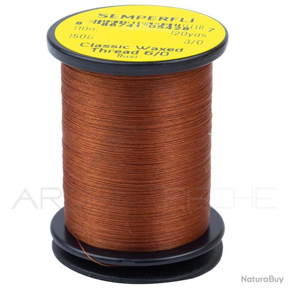 Fils de montage Semperfli Classic waxed thread 110 m 6/0 Rust
