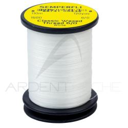 Fils de montage Semperfli Classic waxed thread 110 m 6/0 Blanc