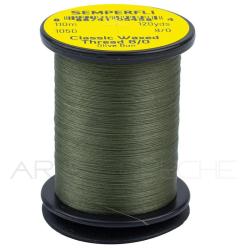 Fils de montage Semperfli Classic waxed thread 110 m 8/0 Olive dun
