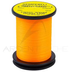 Fils de montage Semperfli Classic waxed thread 110 m 12/0 Fluo orange