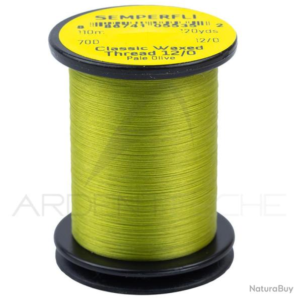 Fils de montage Semperfli Classic waxed thread 110 m 12/0 Pale olive