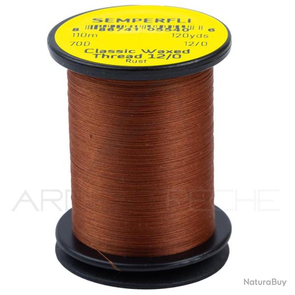 Fils de montage Semperfli Classic waxed thread 110 m 12/0 Rust