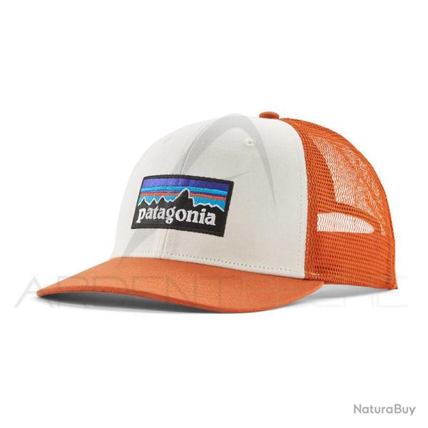 Casquette PATAGONIA P-6 Logo Trucker Hat White Redtail Rust