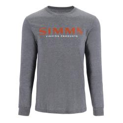 Tee shirt SIMMS Logo Shirt LS Athletic Heather XXL
