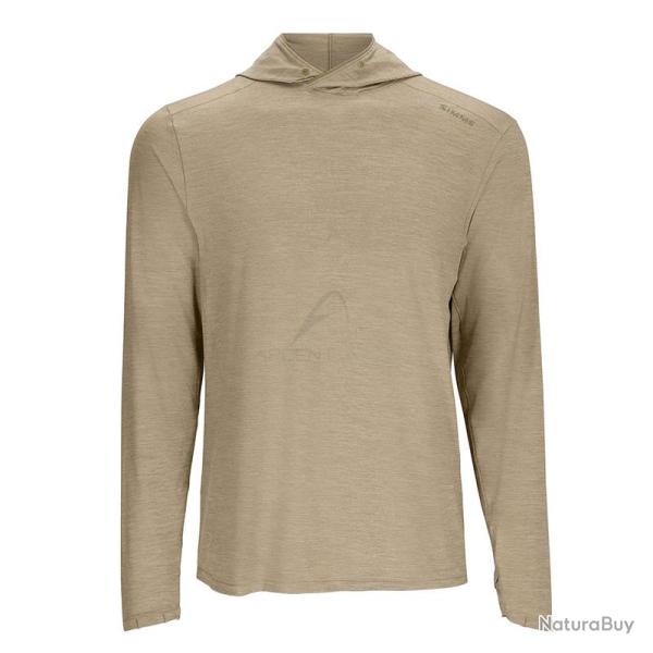 Tee shirt SIMMS Solarflex Cooling Hoody Stone