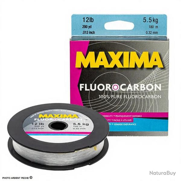 Fil fluorocarbone MAXIMA Fluorocarbon 180m � 0.22mm