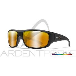 Lunettes polarisantes WILEY X Omega captivate Bronze mirror Matte black frame