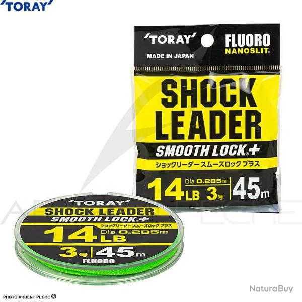Fils fluorocarbone TORAY Shock leader smooth lock+ 18lb
