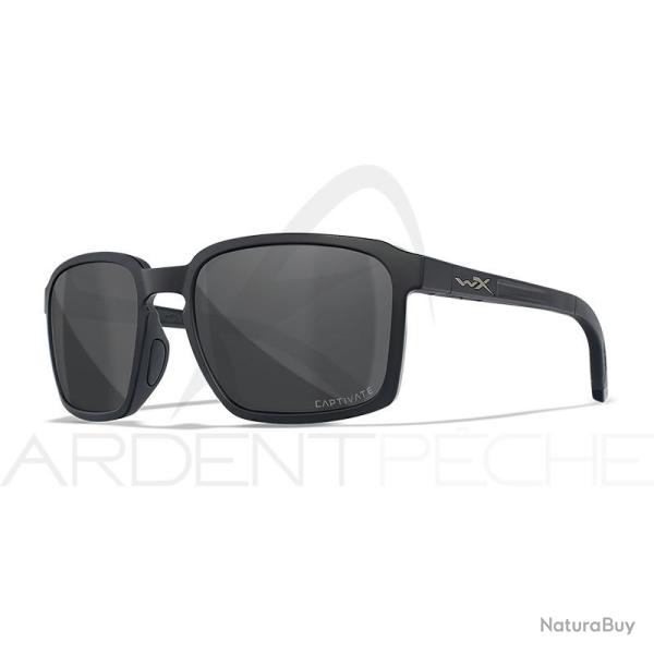 Lunettes polarisantes WILEY X Alfa captivate Smoke grey Gloss black frame