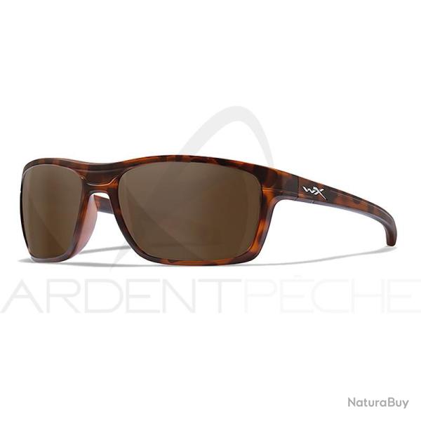 Lunettes polarisantes WILEY X Kingpin brown Matte demi frame