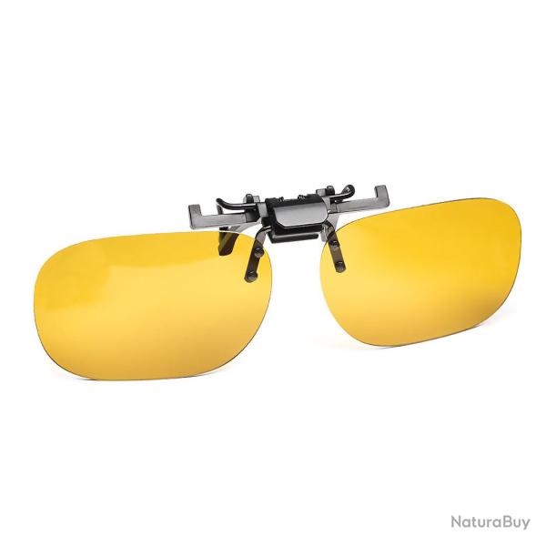 Clip lunettes polarisants DEVAUX Vuxun 100 jaune