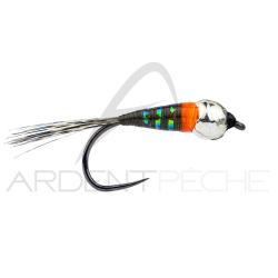 Mouche DEVAUX Nymphe bille tungst&egrave;ne PERDI 06 A H14