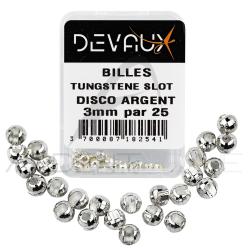 Bille Tungst&egrave;ne SLOT DISCO DEVAUX argent 4 mm