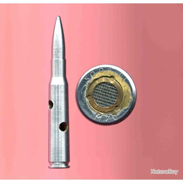 .50 Browning inerte/manipulation - toute acier 4 trous - amorce caoutchouc - marquage : 50DRILL M70