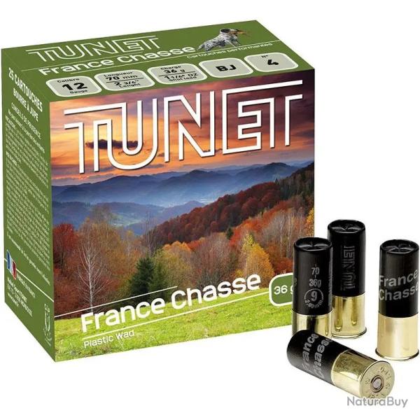 Cartouches Tunet France Chasse 34g BJ - Cal.12 x5 boites