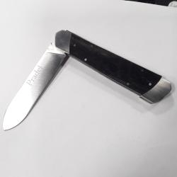 Couteau Fontenille Pataud LE PRADEL lame mate &agrave; cran acier 14C28N manche &eacute;b&egrave;ne +pochette