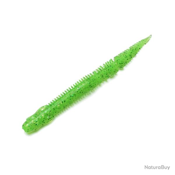 Leurre Souple BIM Tackle Cheetah's Tail 2,5" - 6,3cm par 12 07 - Charteuse Chart & Green