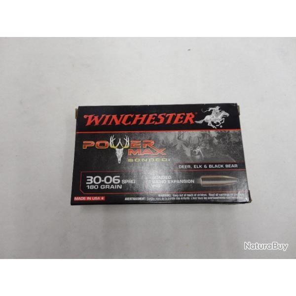 Balles Winchester POWER MAX BONDED cal.30-06spr 180gr